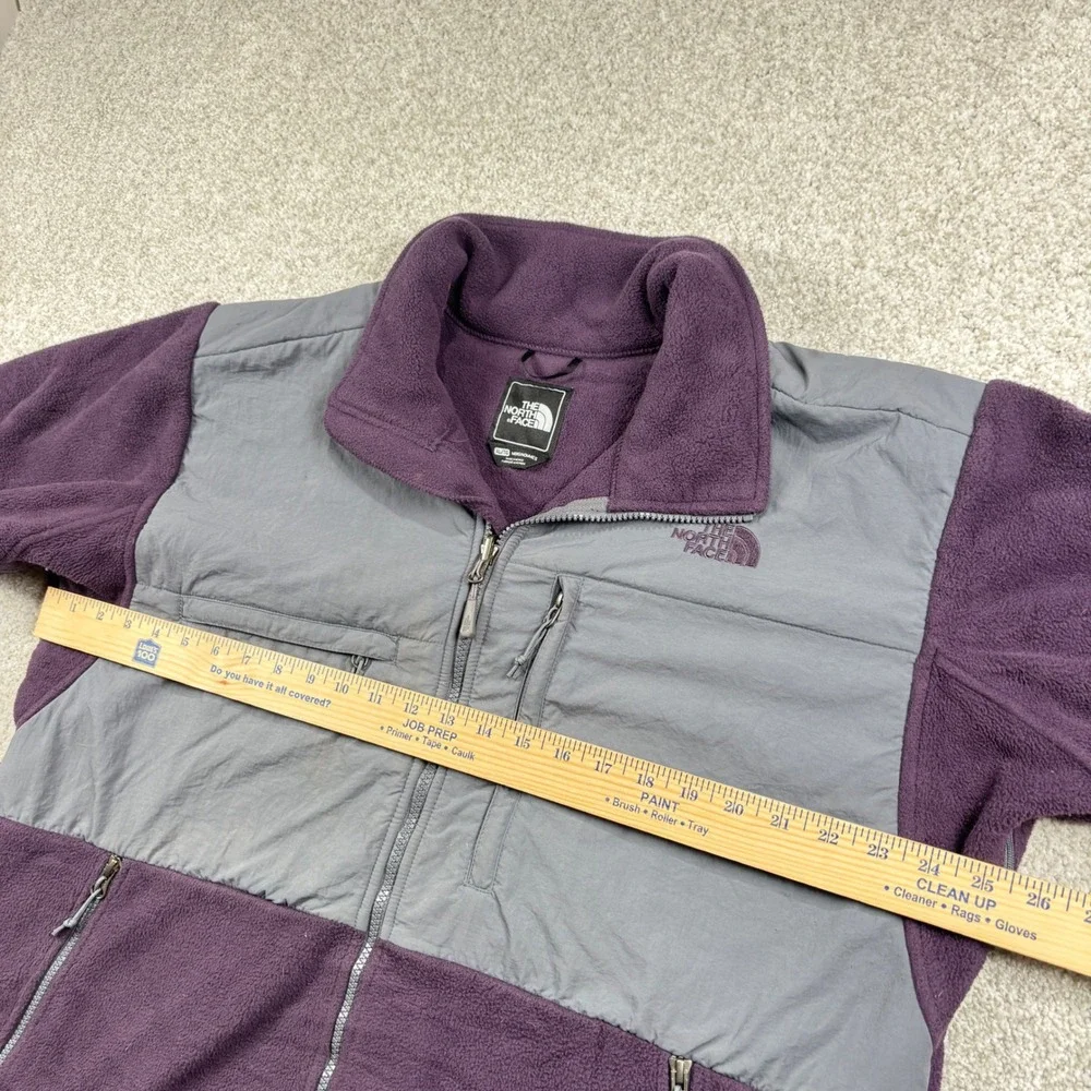 The North Face Denali Jacket Men XL Purple Gray Fleece Full Zip Outdoor Coat